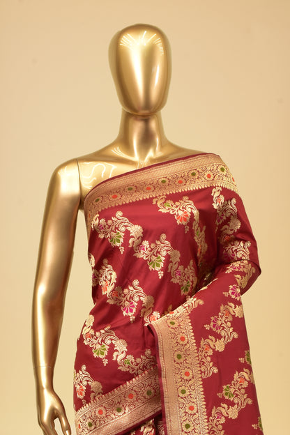 Pure Handwoven Banarasi Silk Kadwa Saree