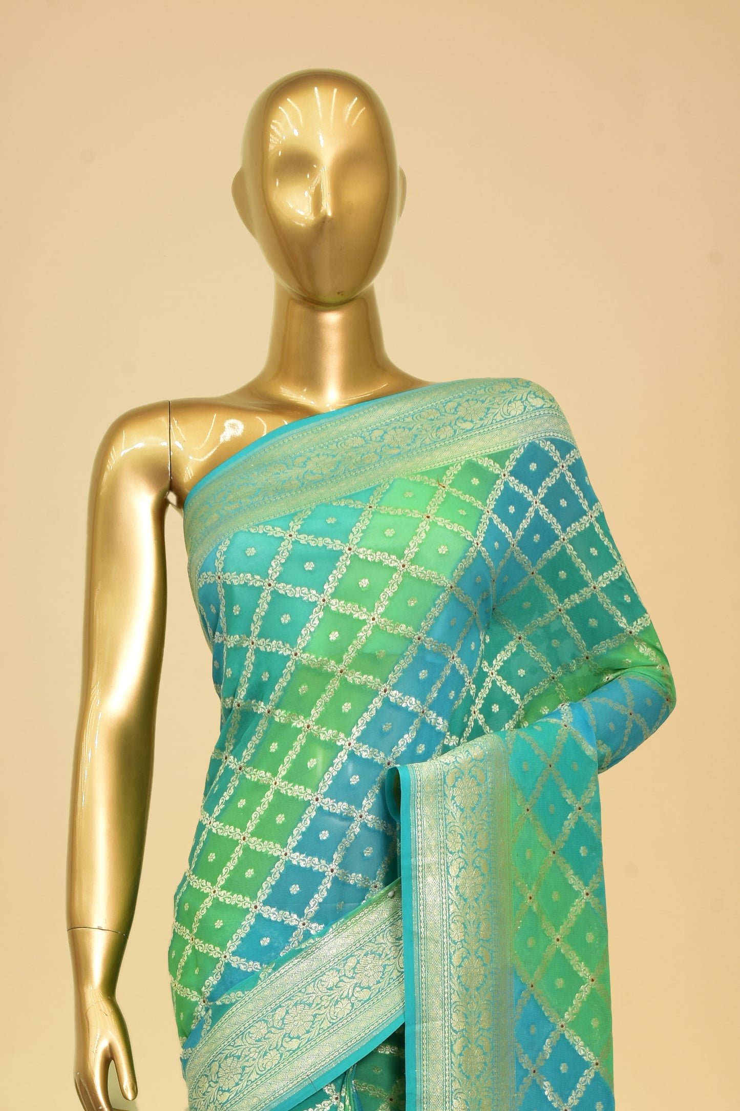 Handwoven Chiffon Cutwork Saree