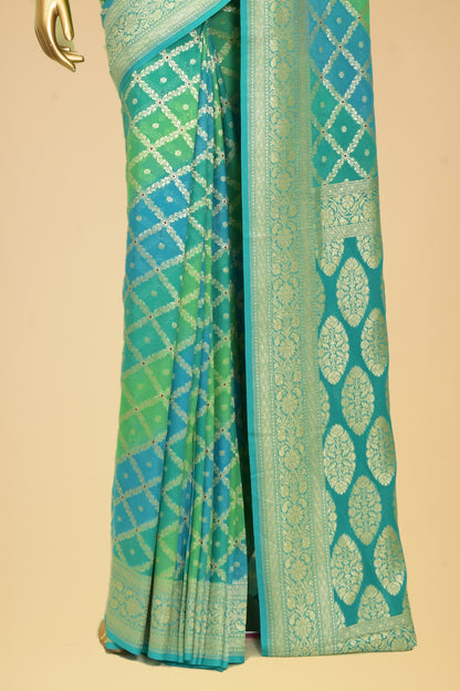 Handwoven Chiffon Cutwork Saree