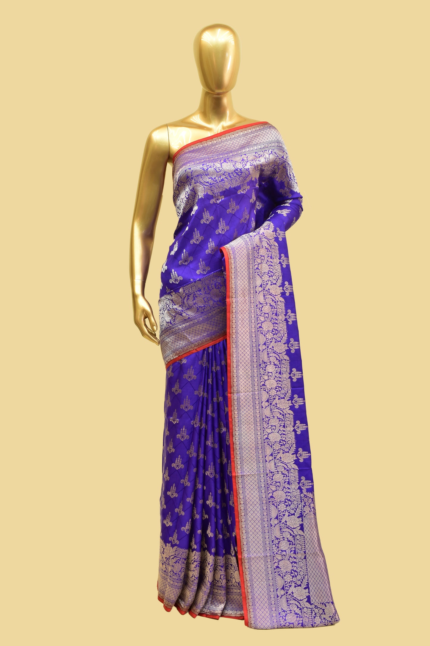 Handwoven Satin Cutwork Saree