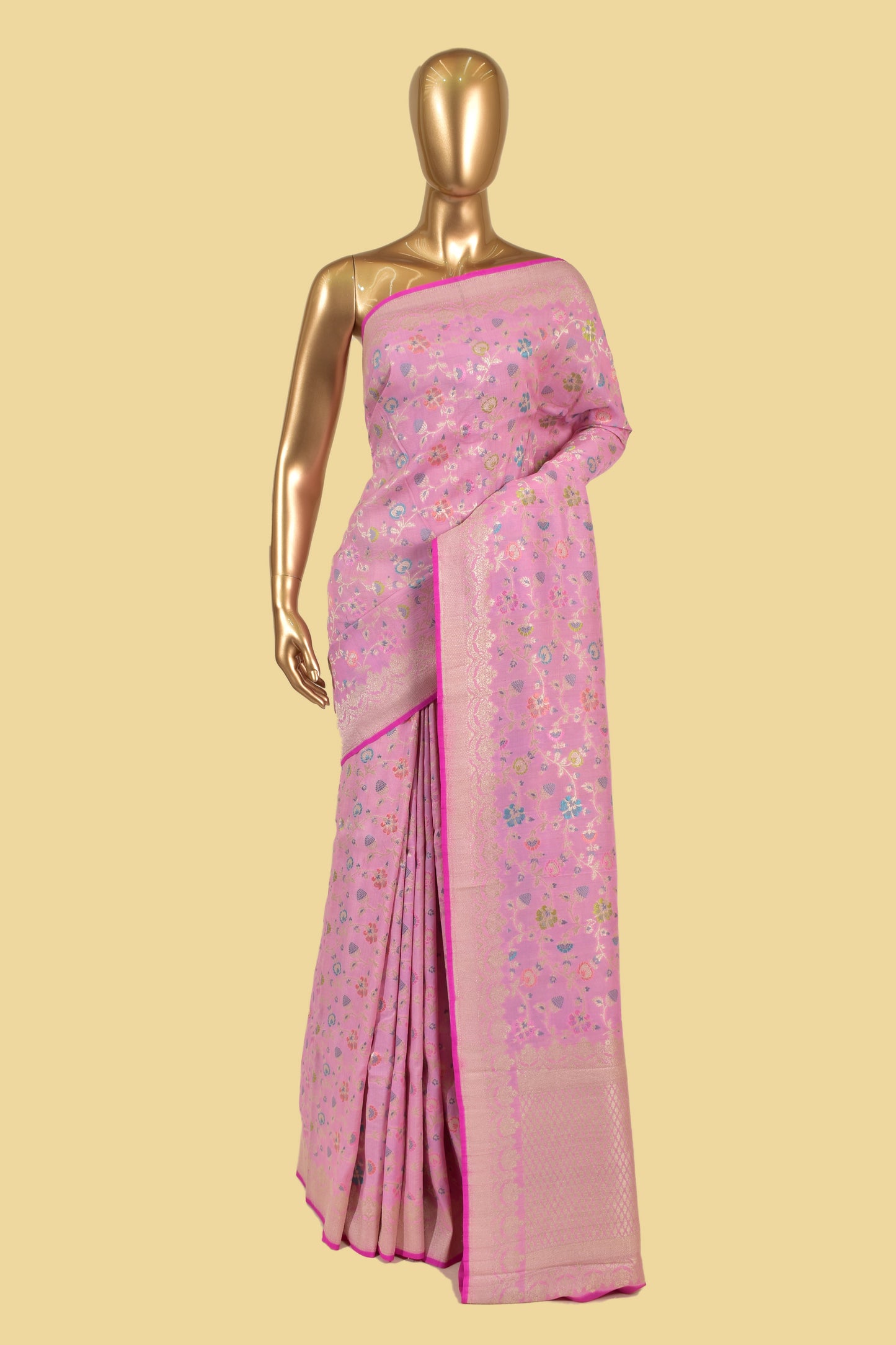 Handwoven Tusser Cutwork Saree