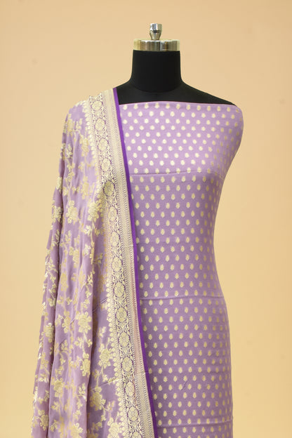 Handwoven Chiffon Silk Cutwork Suit