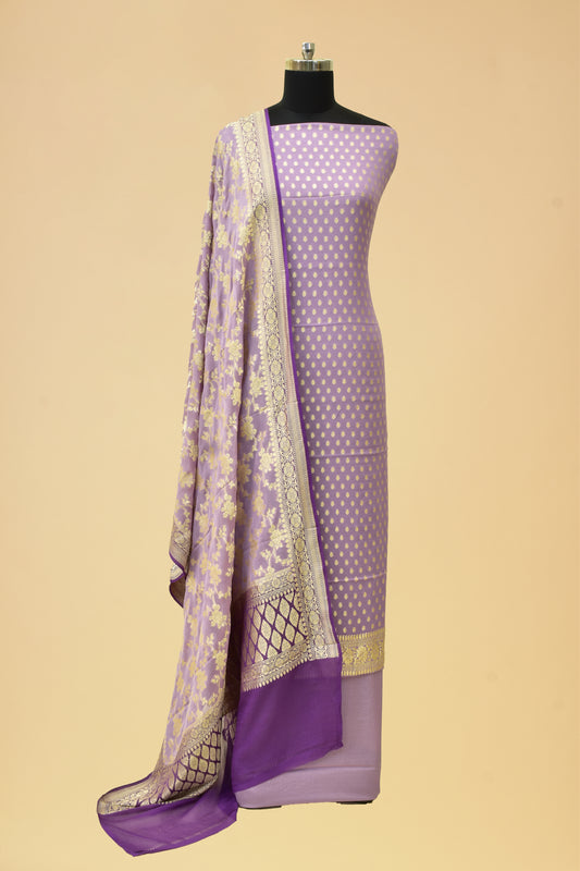 Handwoven Chiffon Silk Cutwork Suit