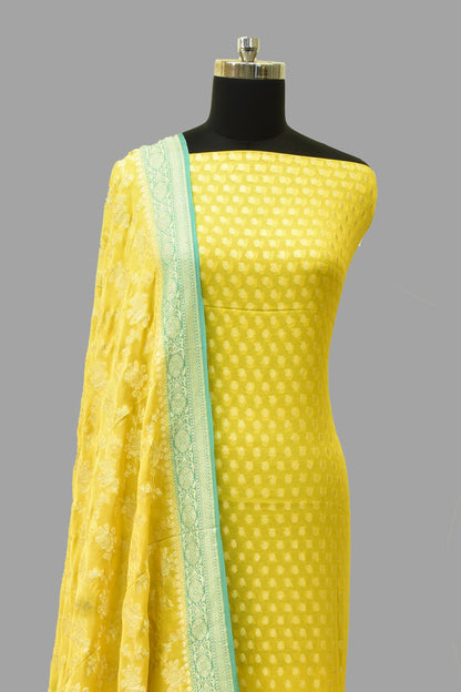 Handwoven Chiffon Silk Cutwork Suit