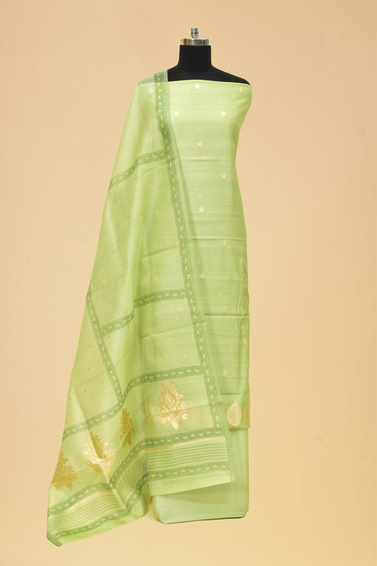 Handwoven Cotton Kadwa Booti Suit