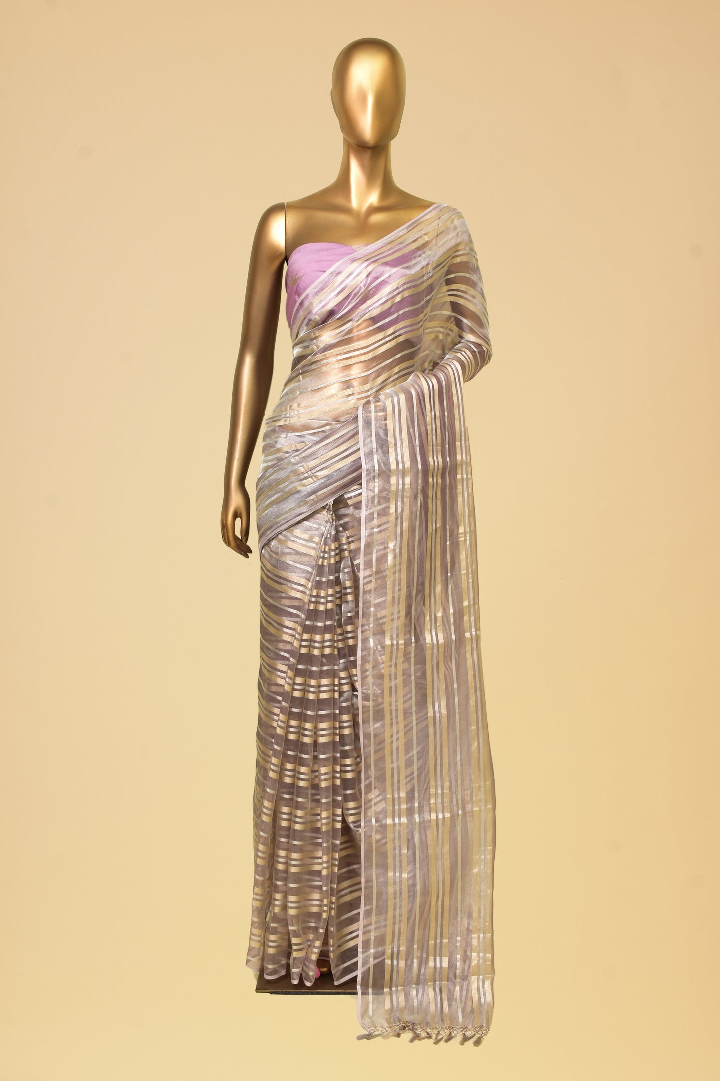 Tissue Plain Saree