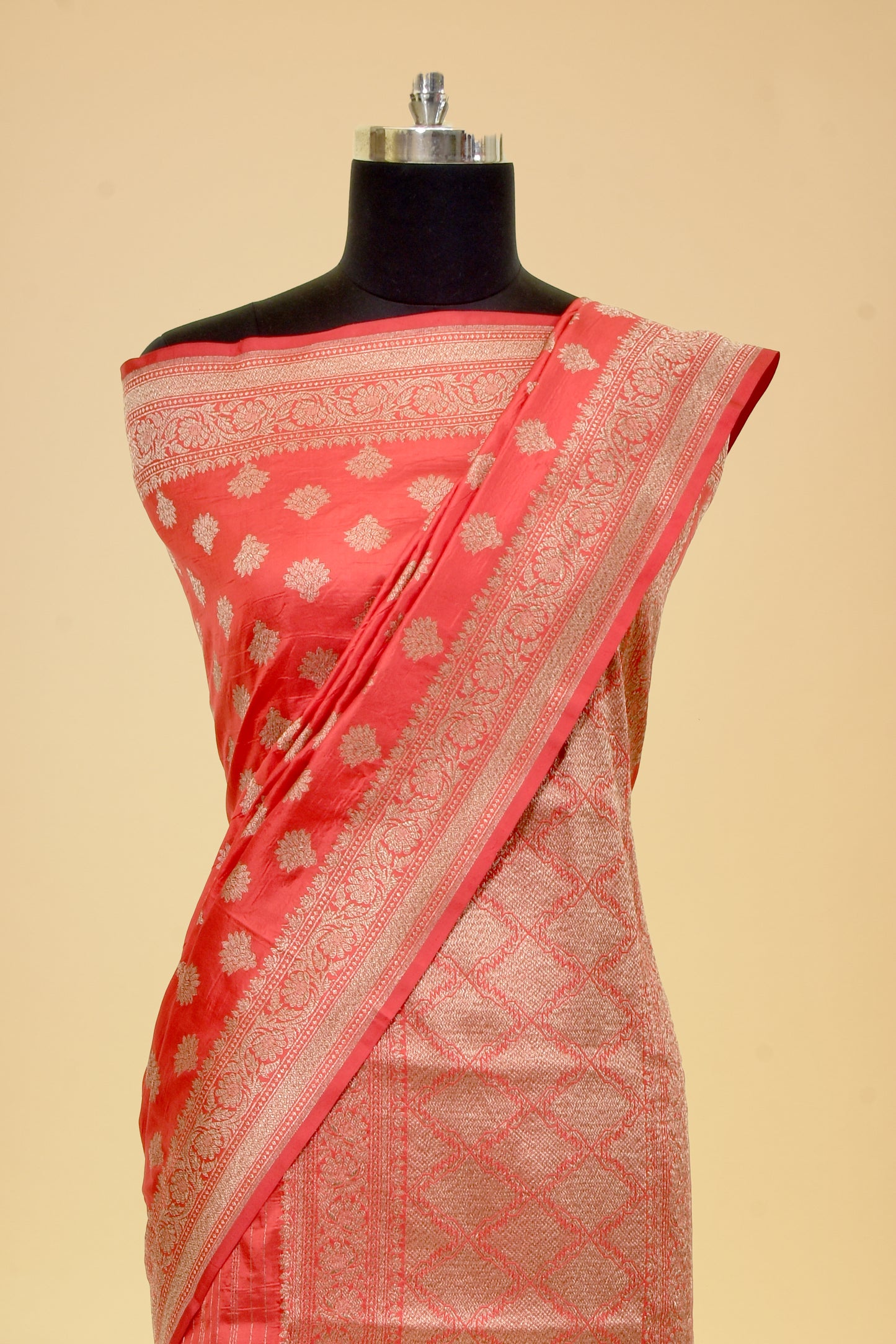 Pure Banarasi Silk Handloom Cutwork Dupatta