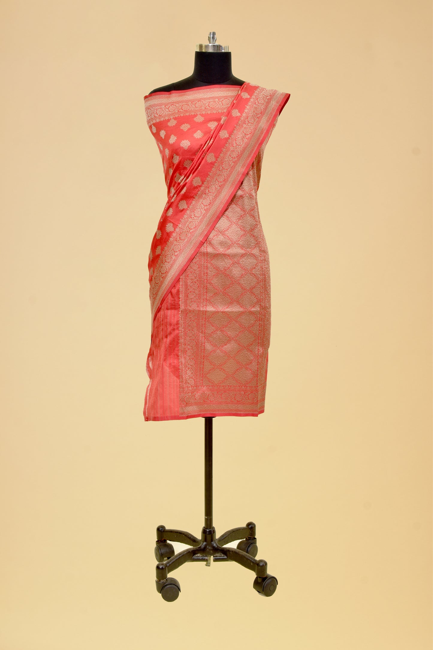 Pure Banarasi Silk Handloom Cutwork Dupatta