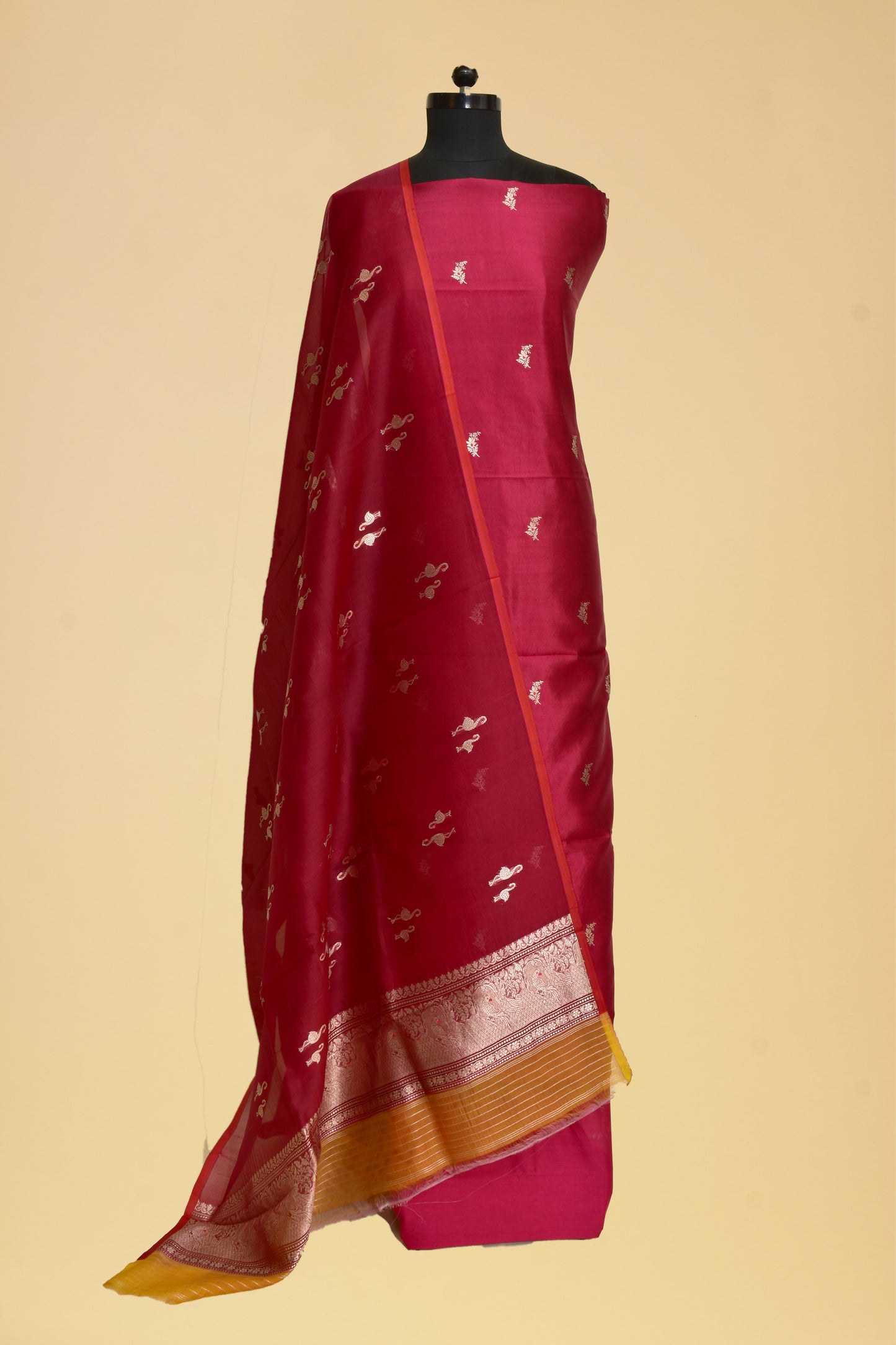 Silk Kadwa Booti Suit