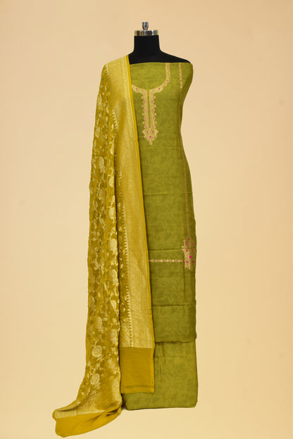 Cotton Kadwa Booti Suit