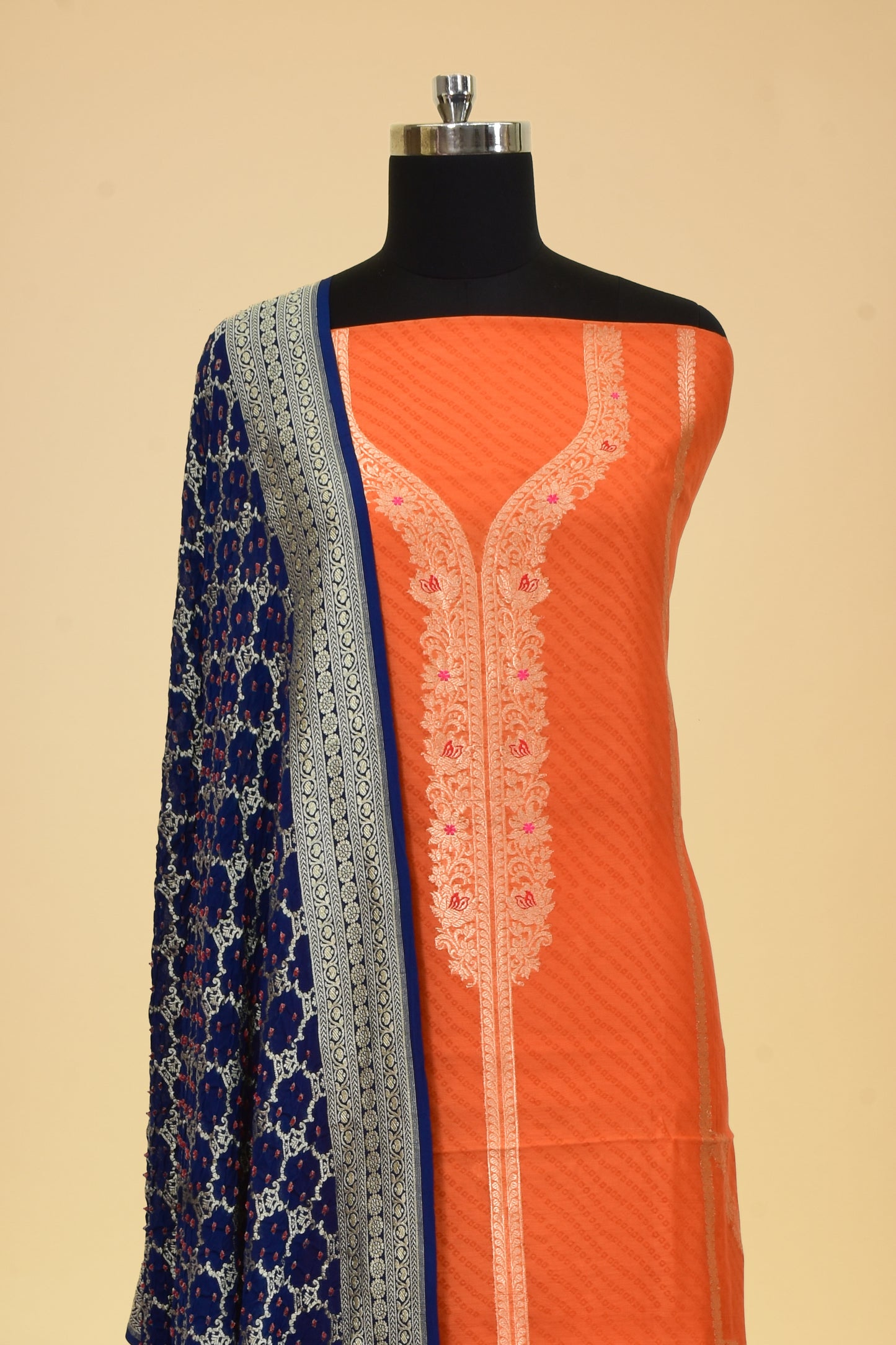 Cotton Kadwa Booti Suit