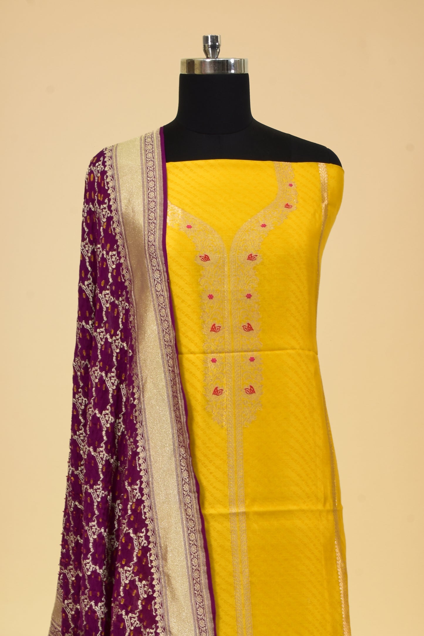 Silk Kadwa Suit