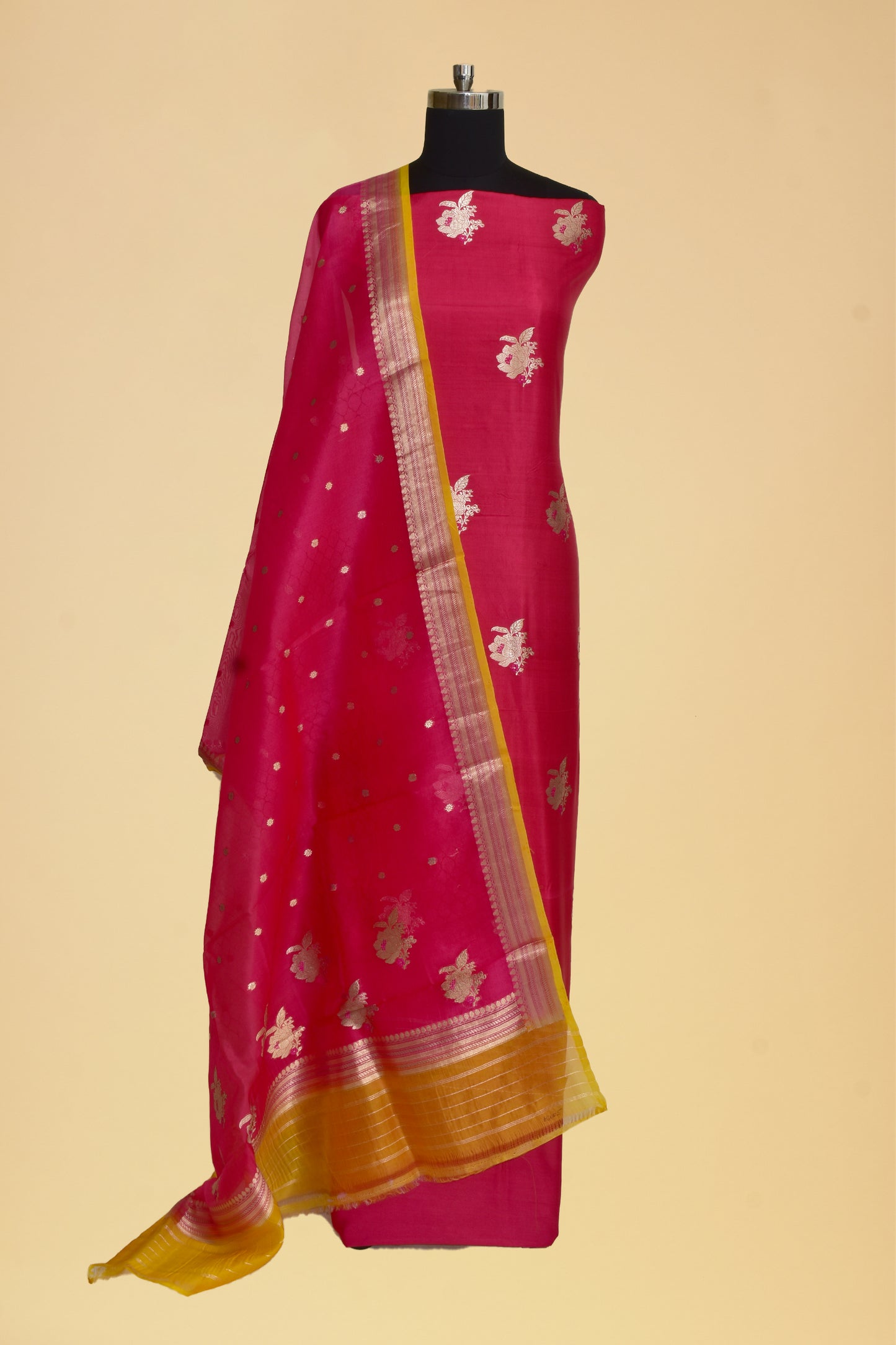 Silk Kadwa Booti Suit