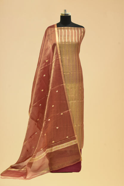 Tissue Cutwork Striped Suit