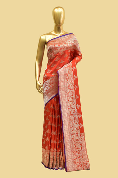 Handwoven Satin Cutwork Saree