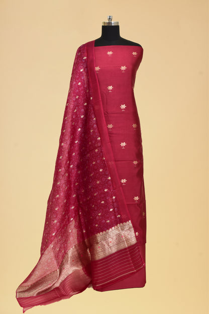 Silk Kadwa Booti Suit