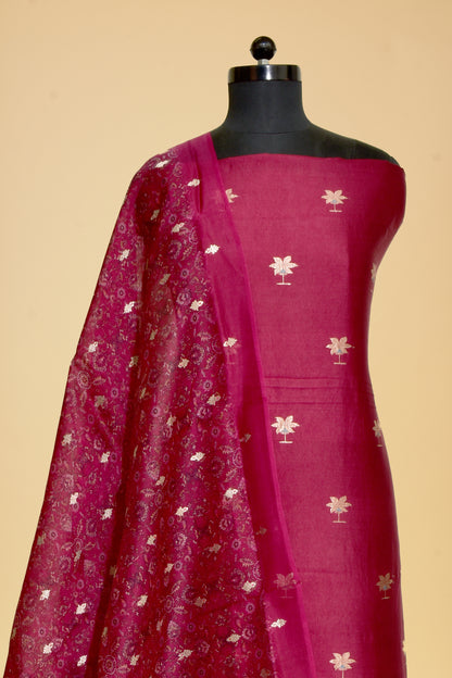 Silk Kadwa Booti Suit