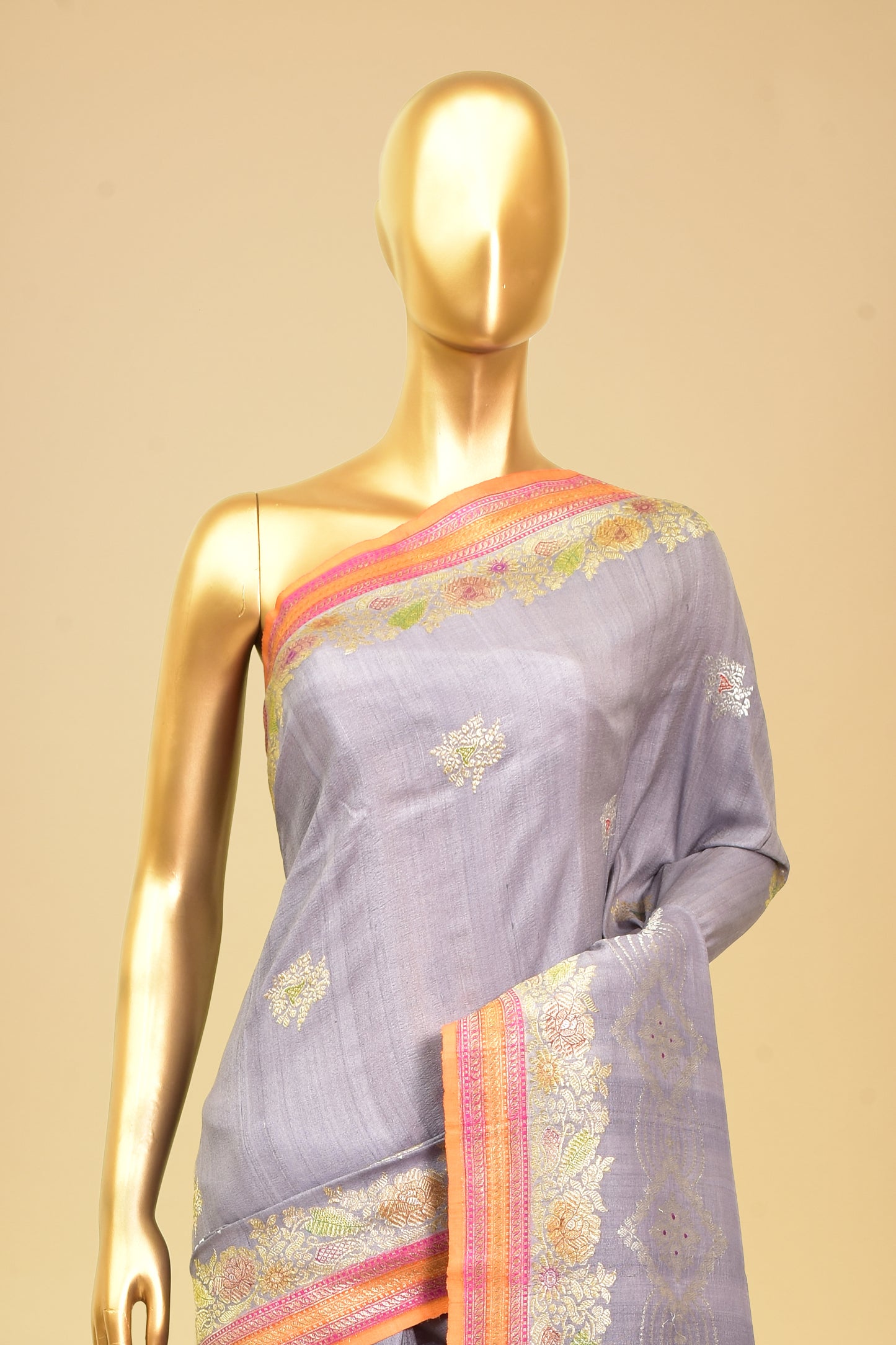 Tusser Kadwa Saree