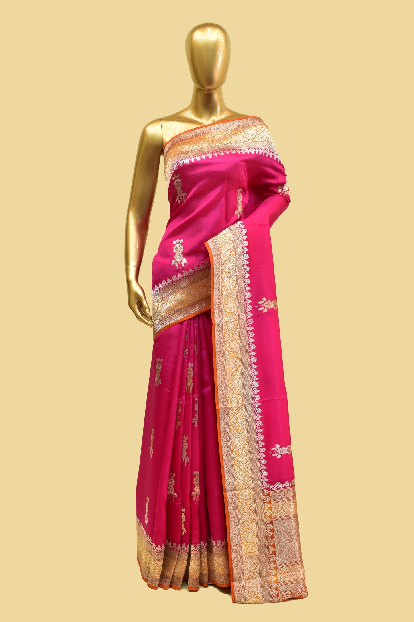 Handwoven Dupion Kadwa Saree