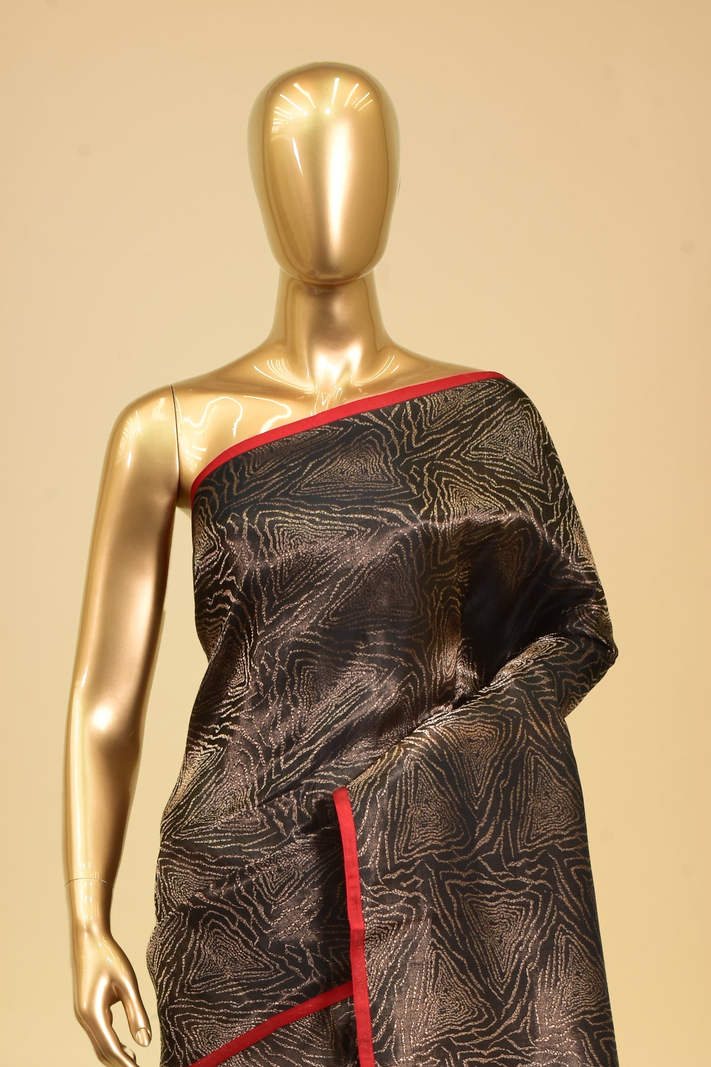 Satin Emboss-Brocade Saree