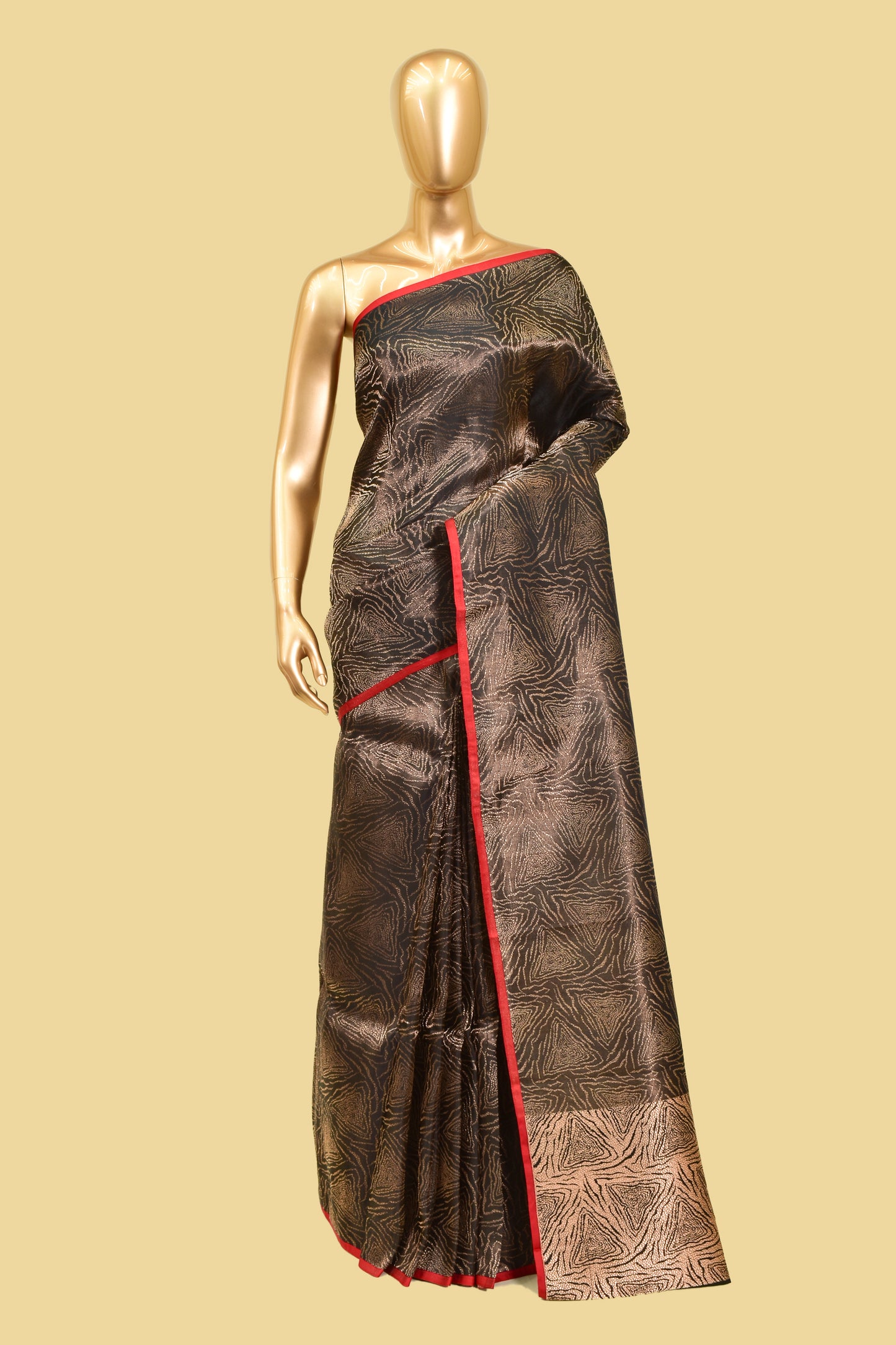 Satin Emboss-Brocade Saree