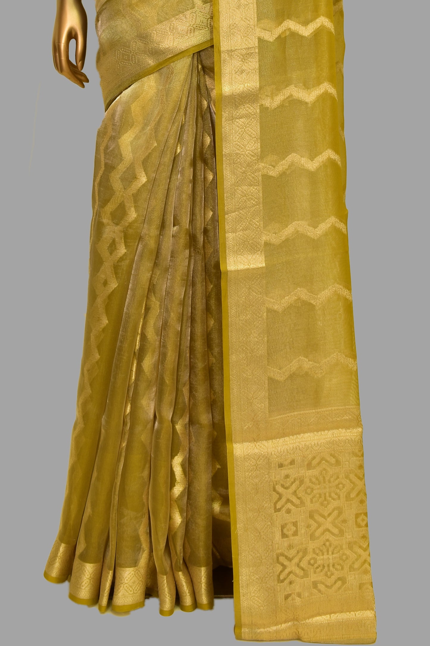 Tissue Cutwork Saree