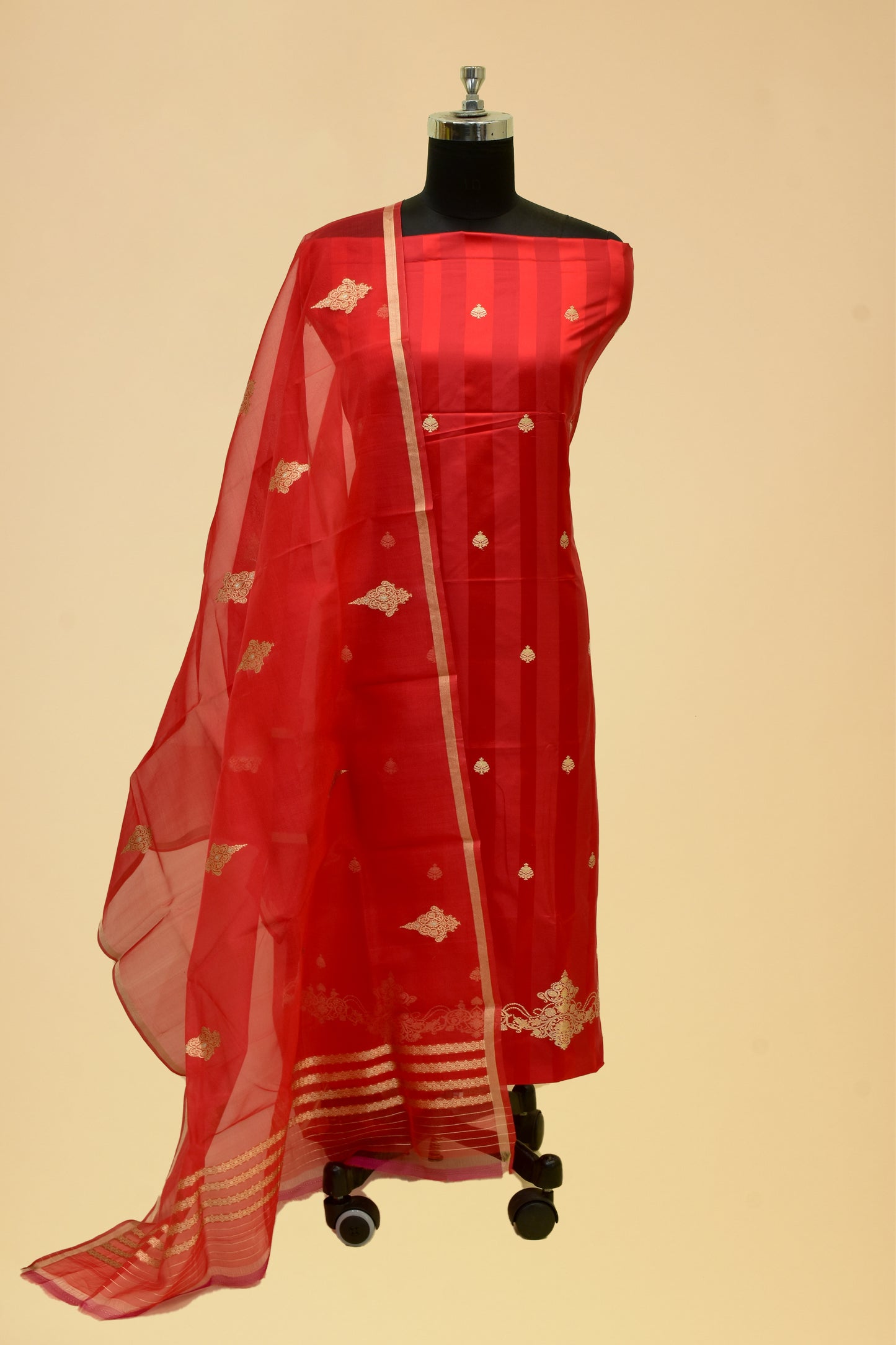 Silk Kadwa Booti Suit