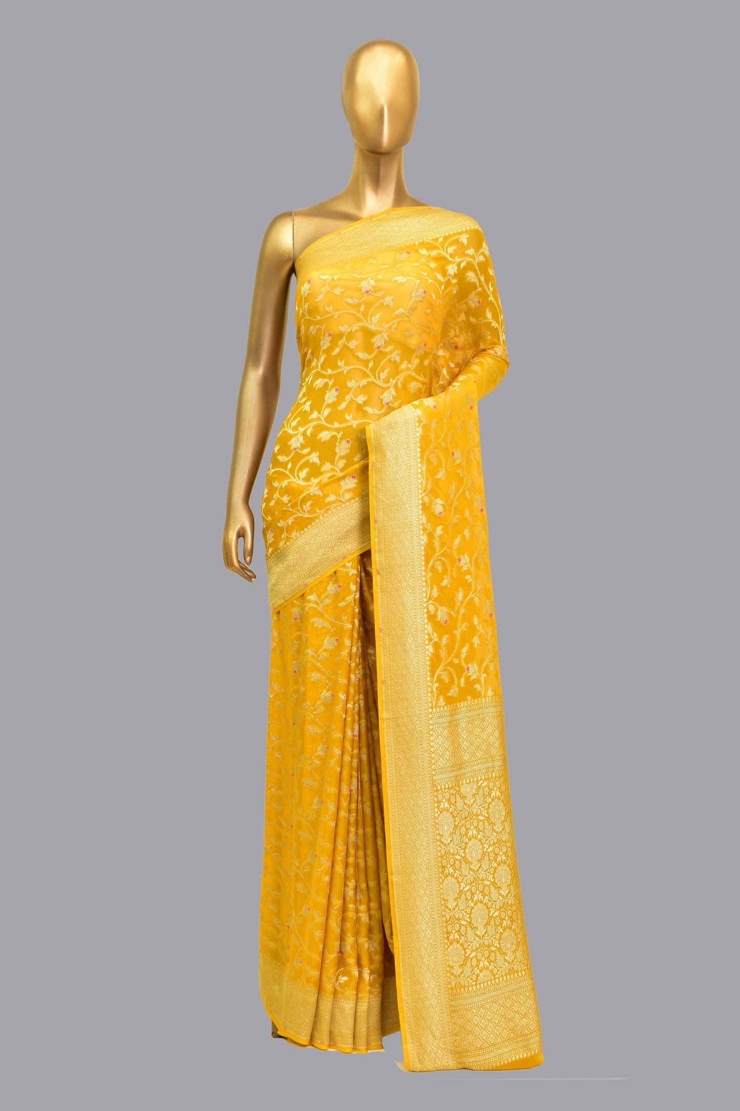 Handwoven Chiffon Cutwork Saree