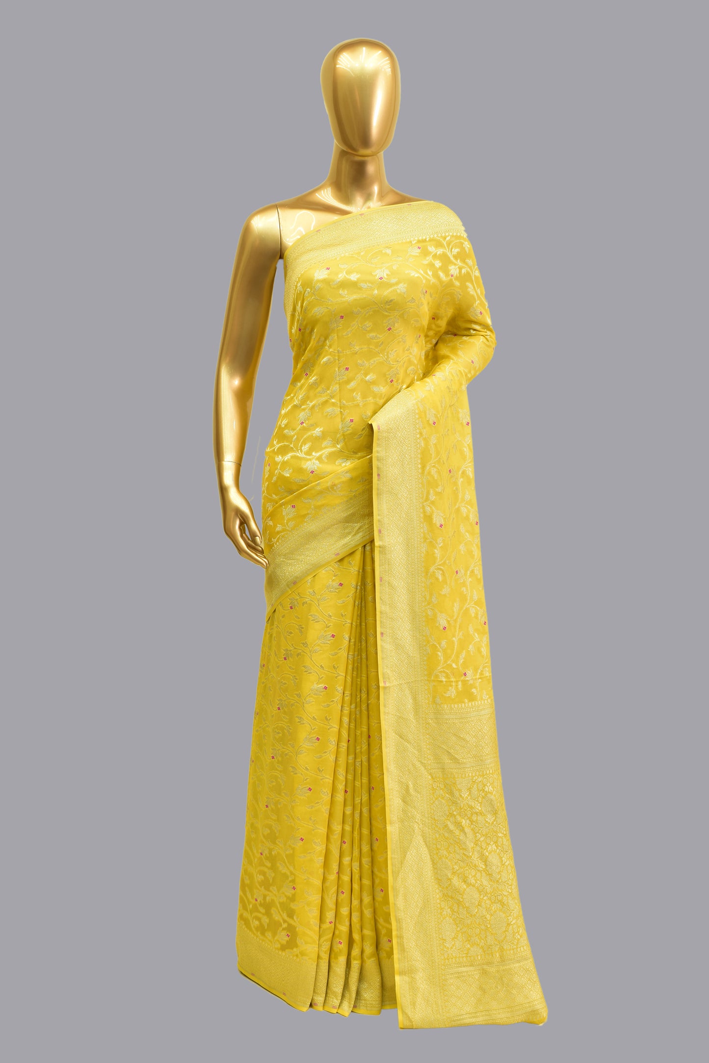 Handwoven Chiffon Cutwork Saree