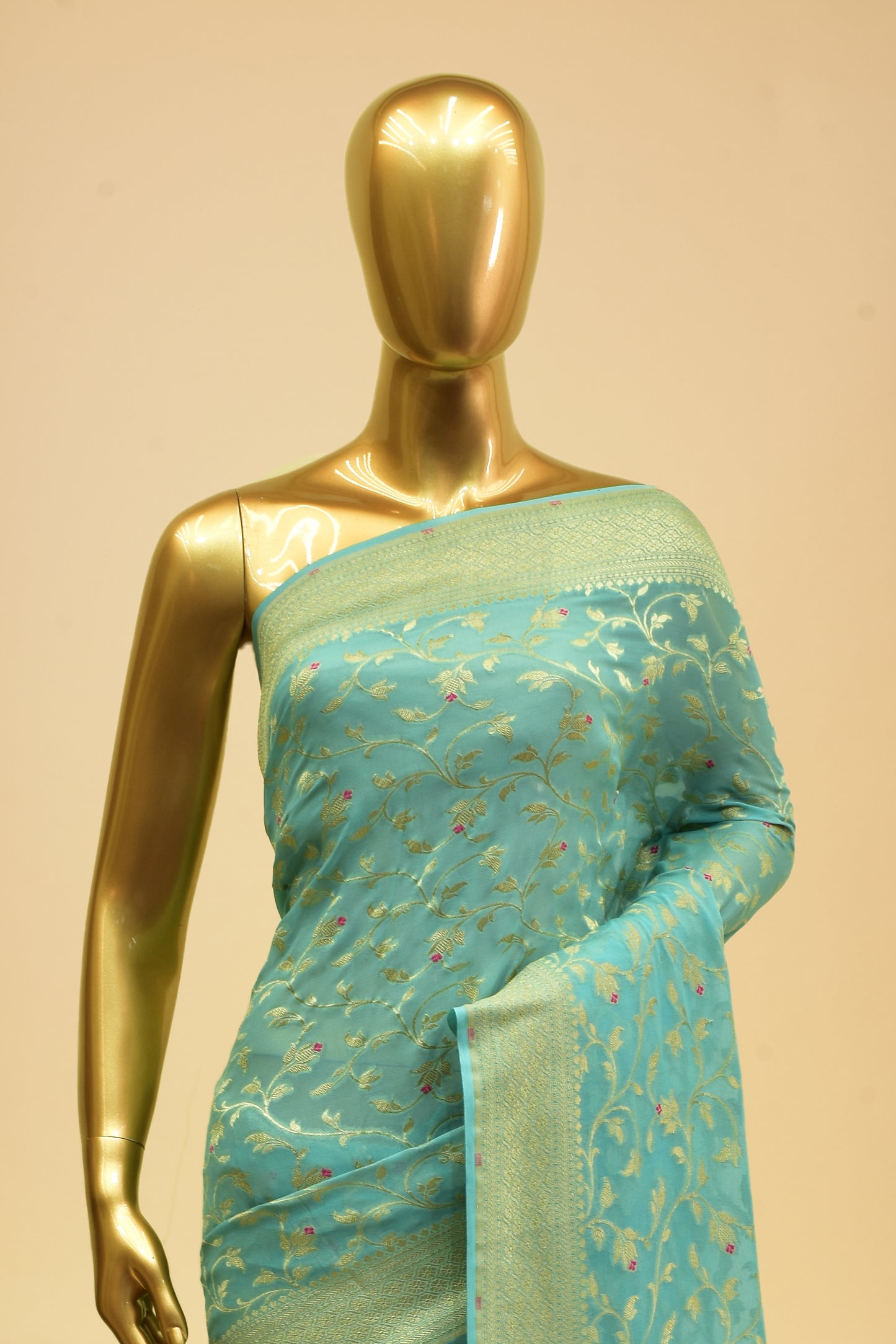 Handwoven Chiffon Cutwork Saree