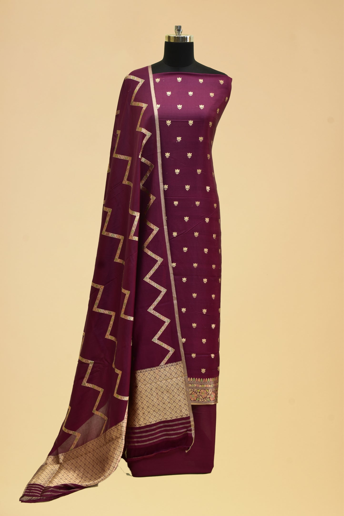 Silk Kadwa Booti Suit