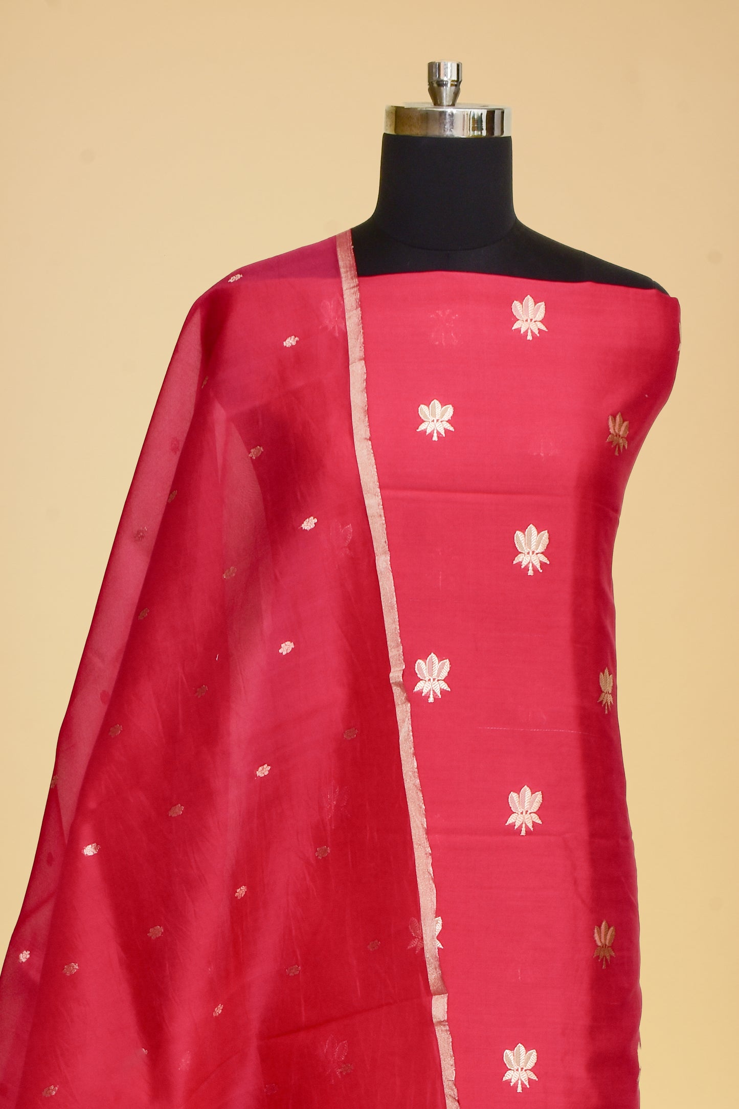 Silk Kadwa Booti Suit