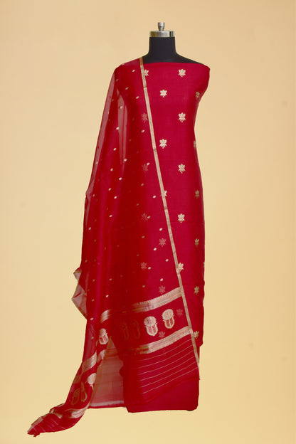 Silk Kadwa Booti Suit