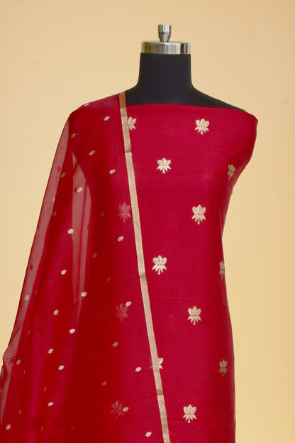 Silk Kadwa Booti Suit