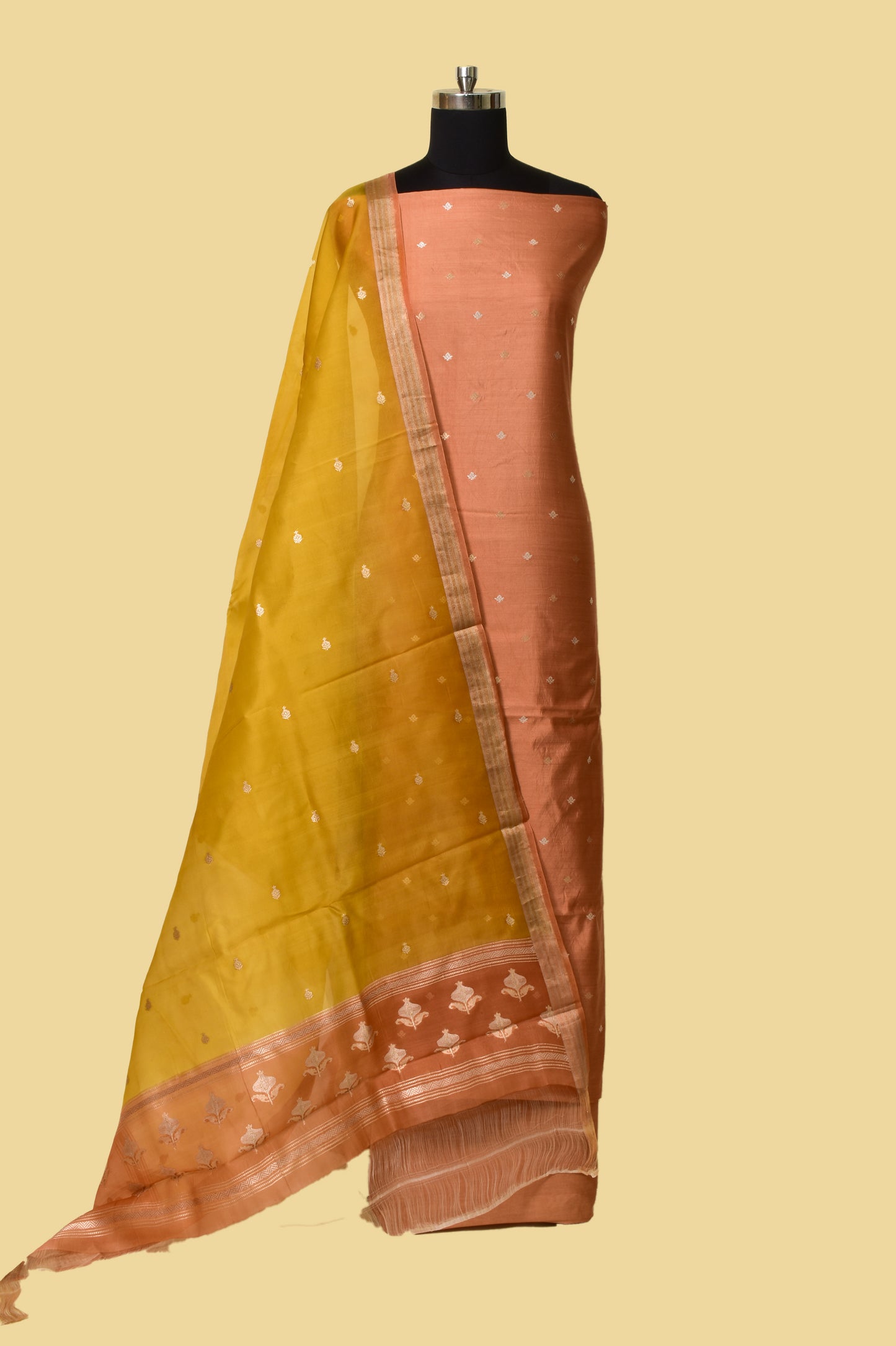 Silk Kadwa Booti Suit