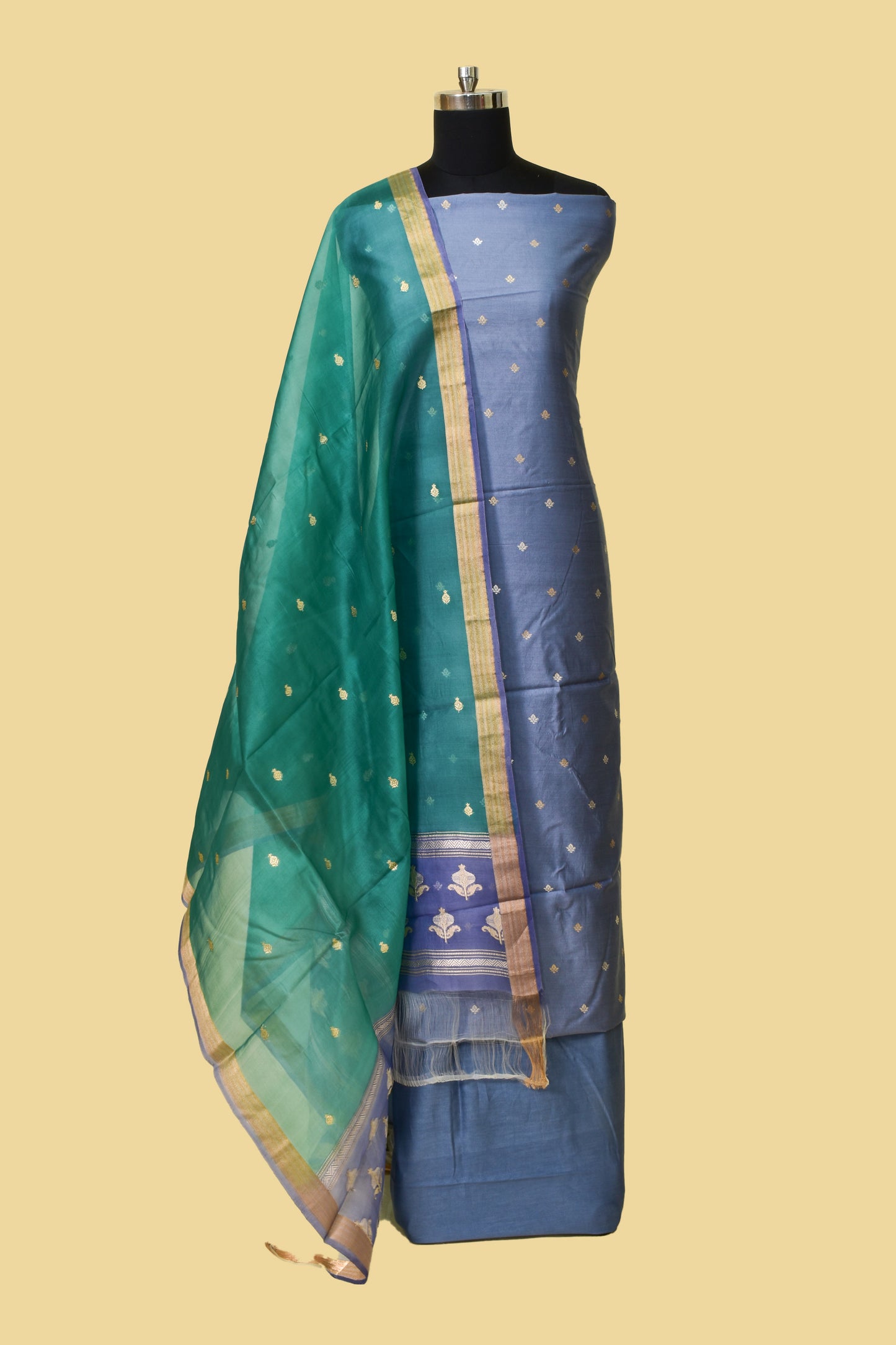 Silk Kadwa Booti Suit