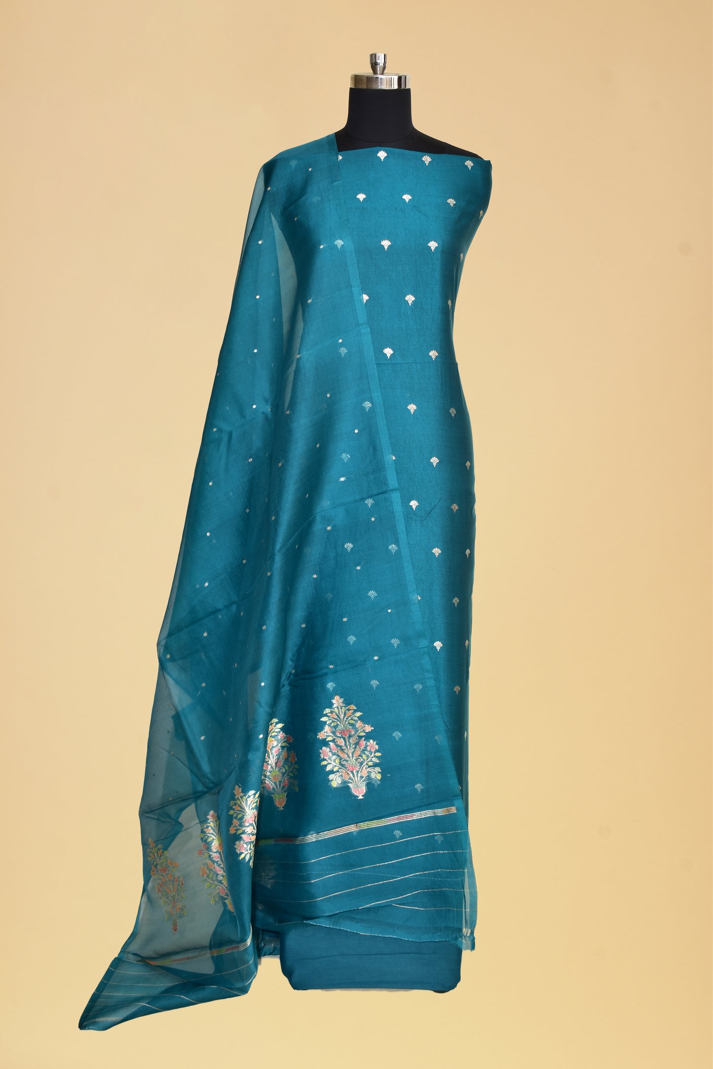 Silk Kadwa Booti Suit