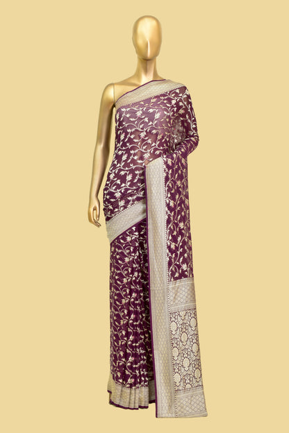 Handwoven Chiffon Cutwork Saree