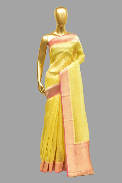 Kora Cutwork Saree