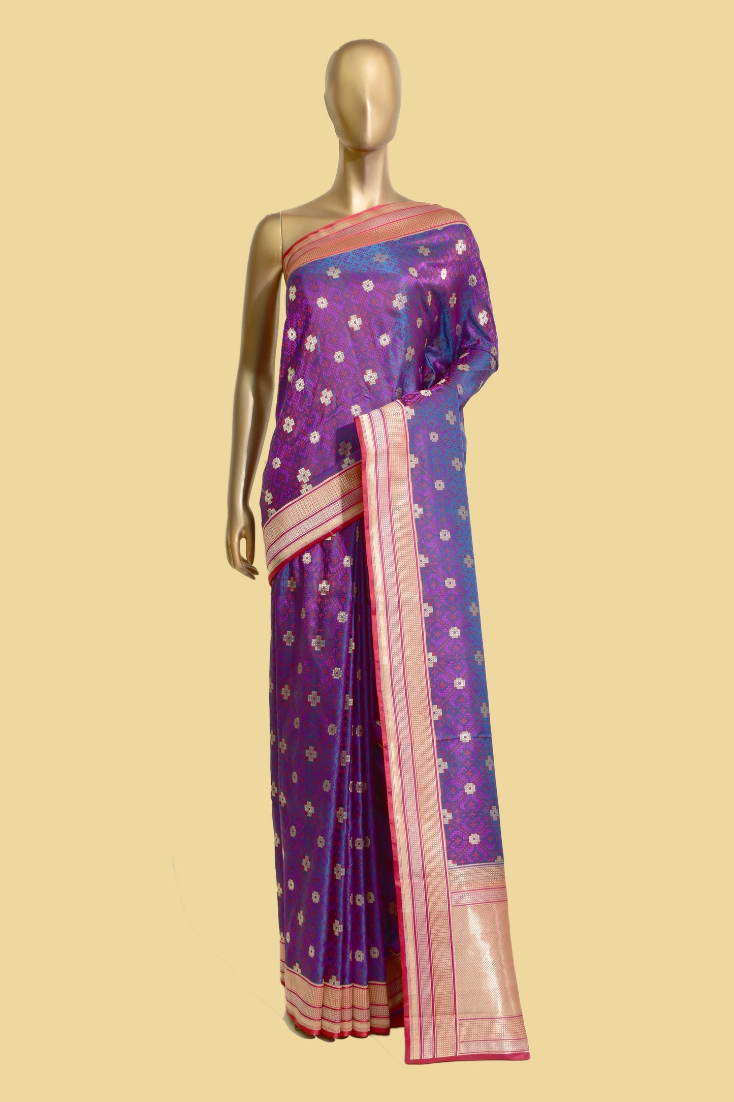 Handwoven Satin Tanchoi Saree