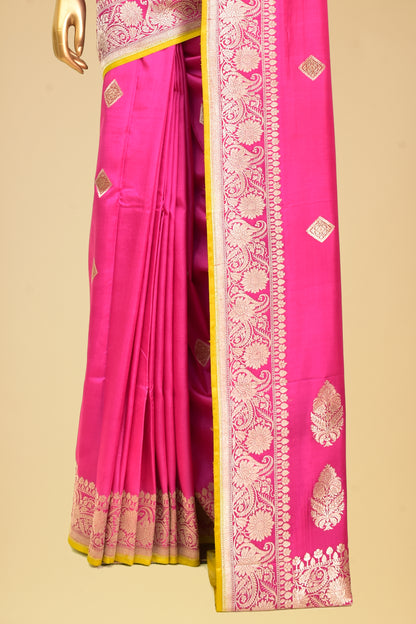 Handwoven Silk Kadwa Saree