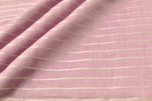 Striped Plain Handwoven Banarasi Silk Thaan