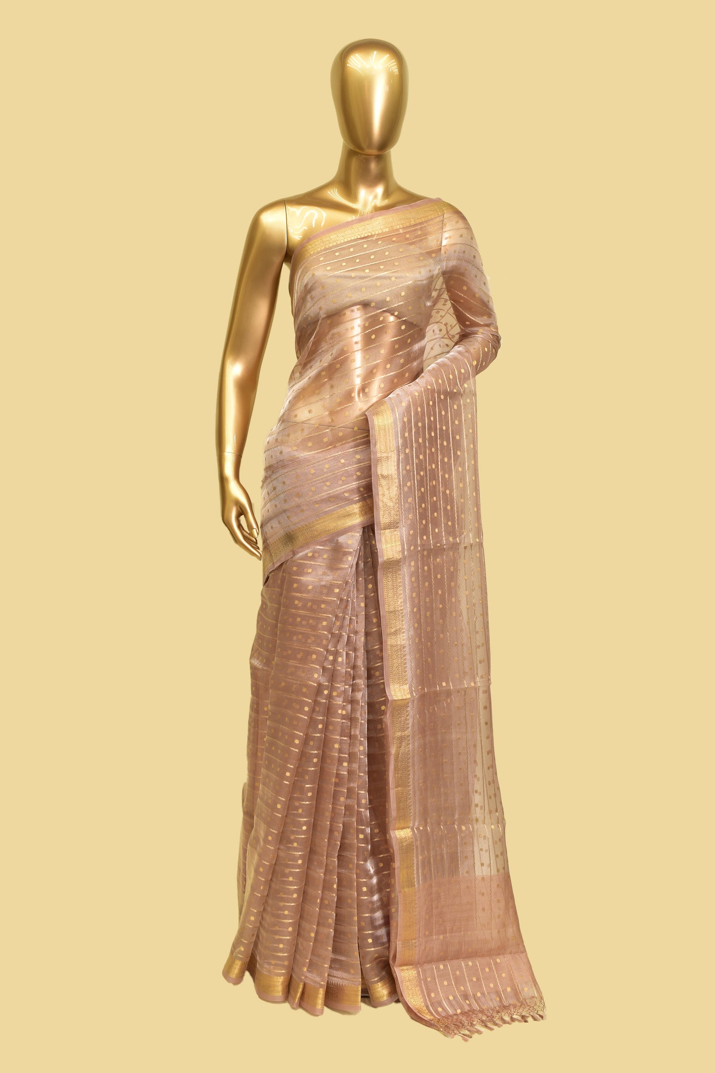 Tissue Cutwork Saree