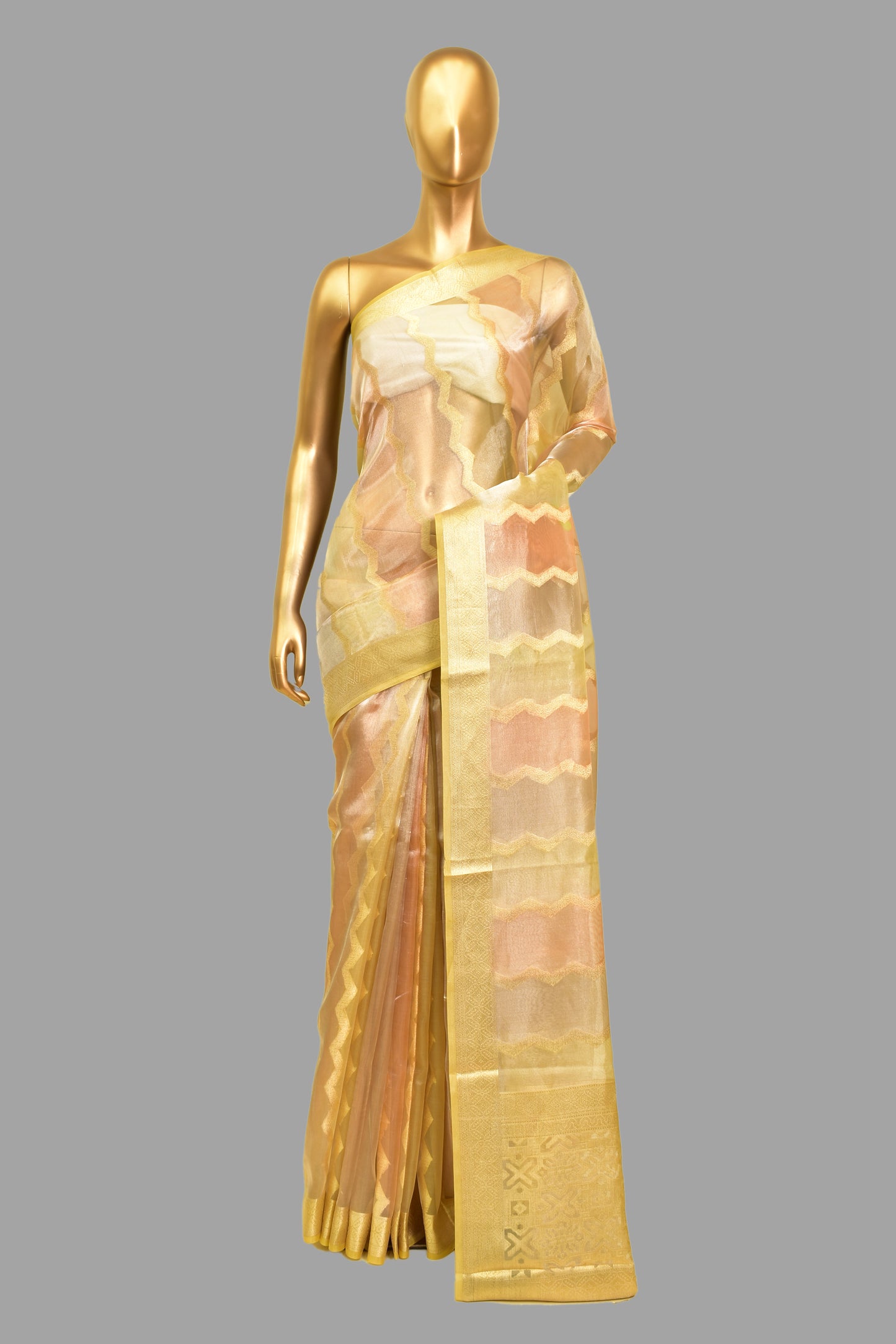 Tissue Cutwork Saree