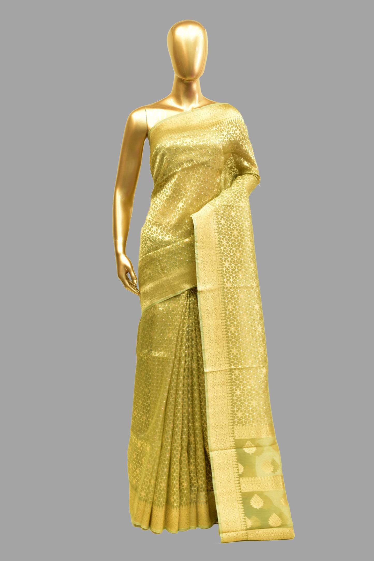 Kora Cutwork Saree