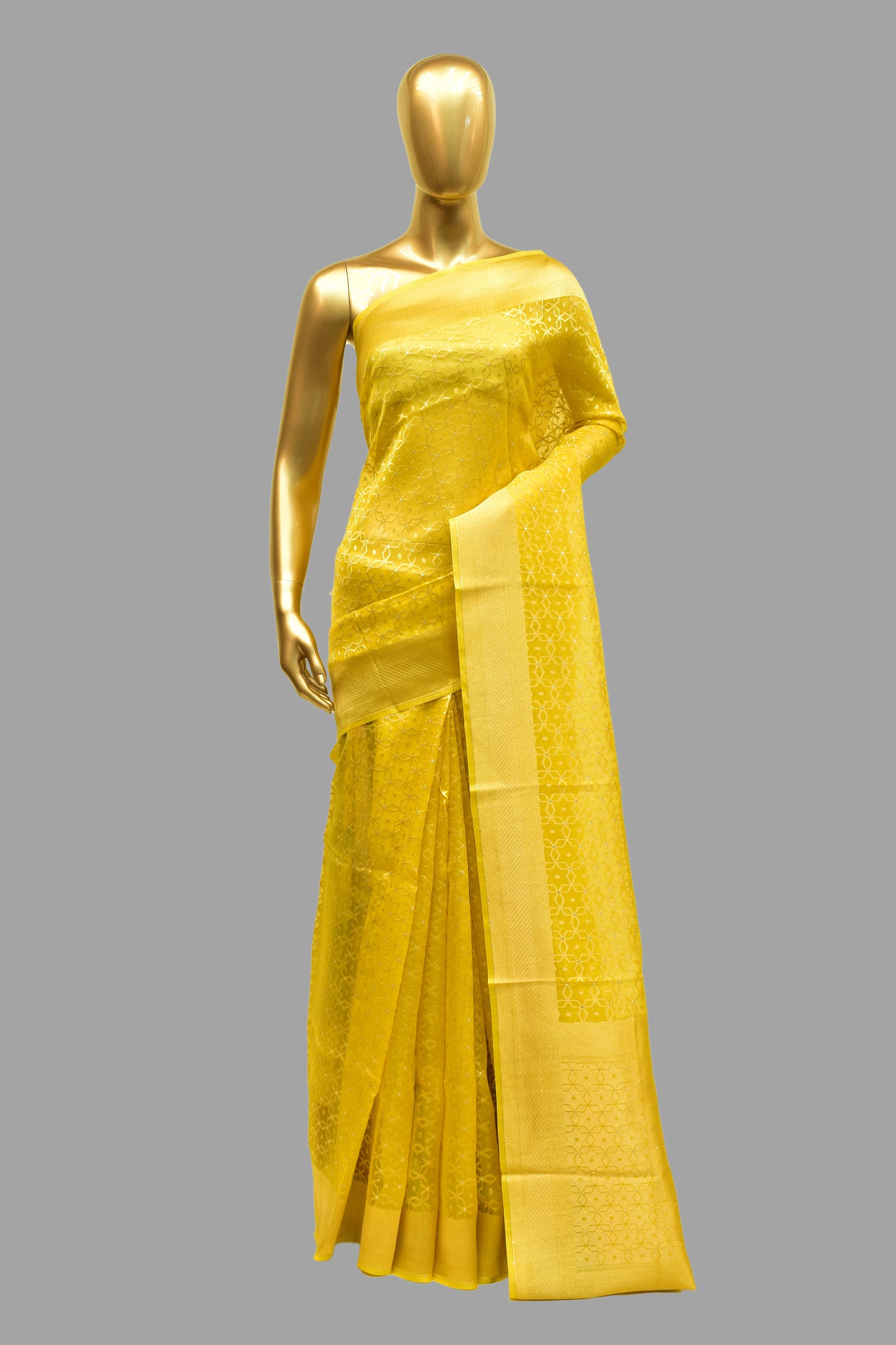 Kora Cutwork Saree