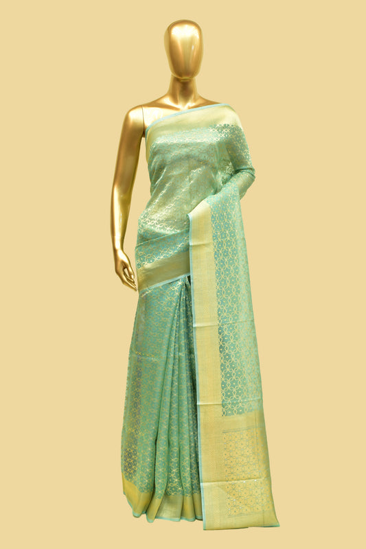 Handwoven Kora Cutwork Saree