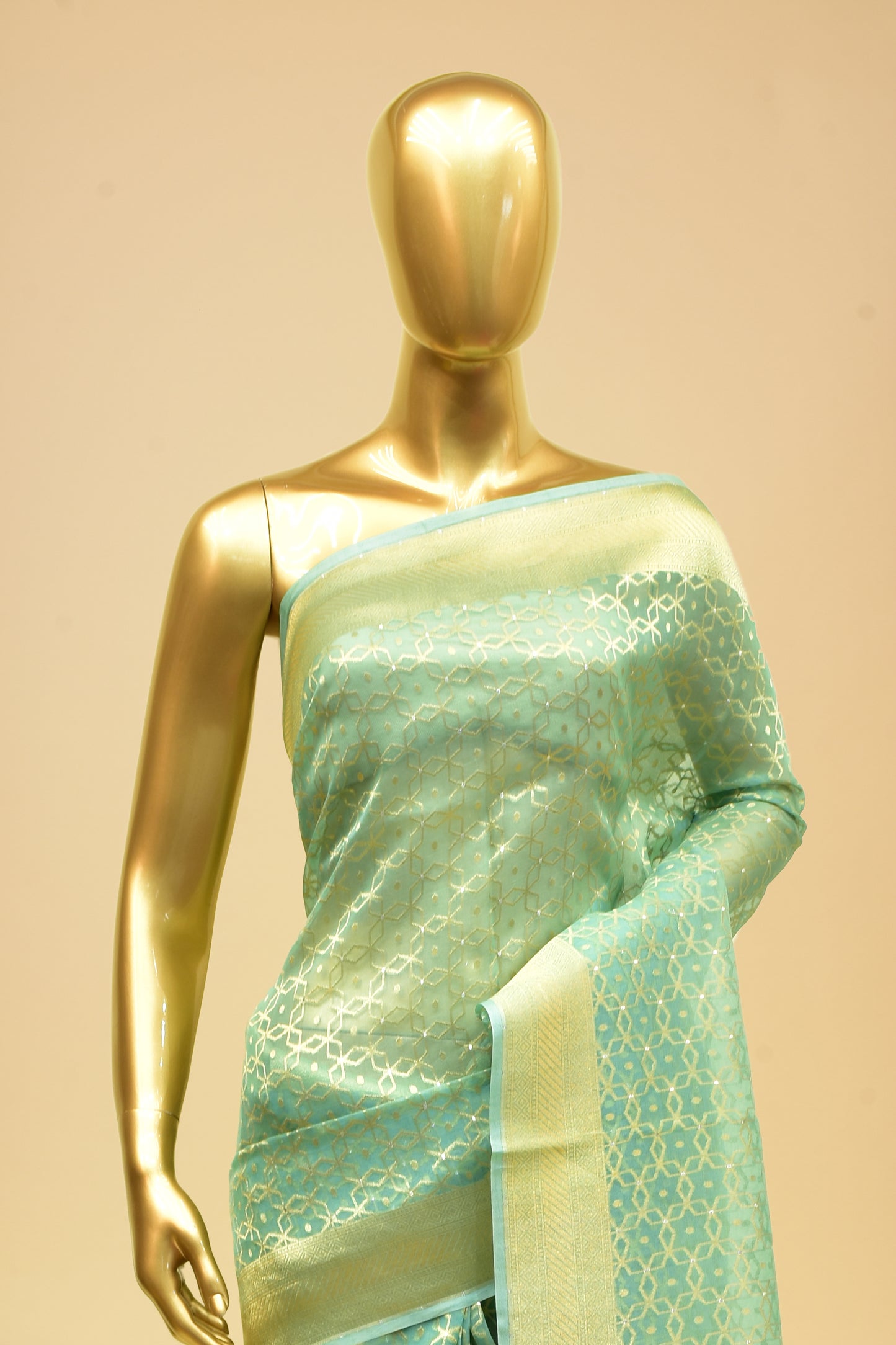 Handwoven Kora Cutwork Saree