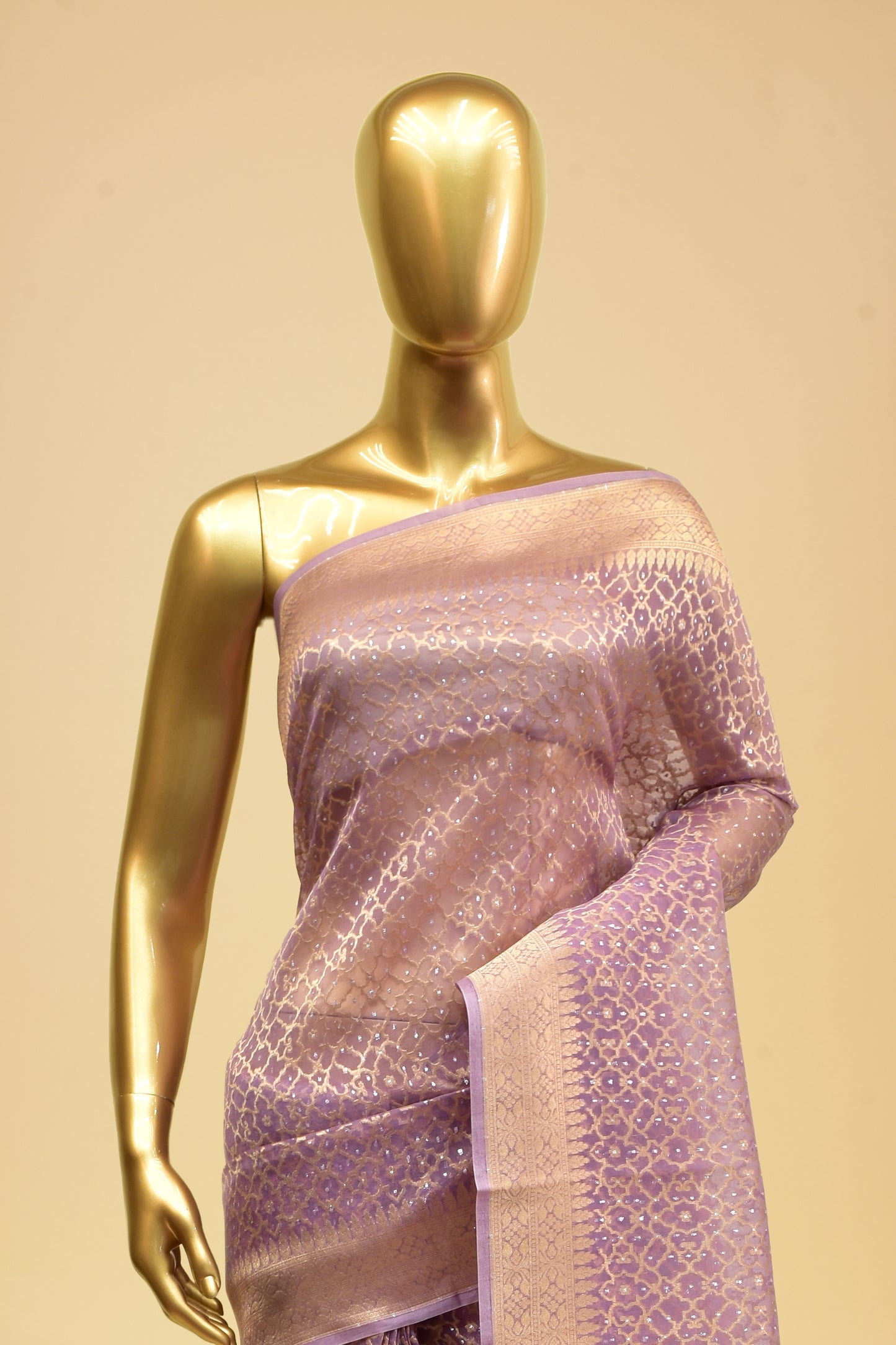 Kora Cutwork Saree