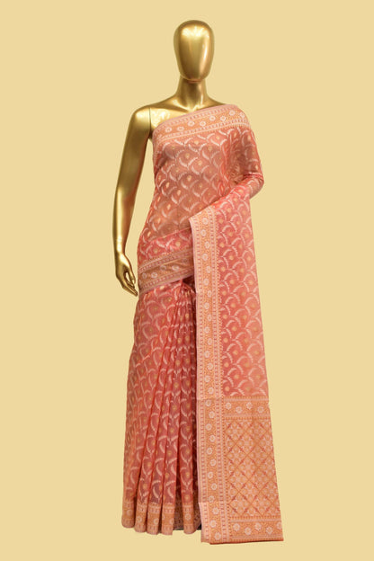 Art Georgette Cutwork Saree